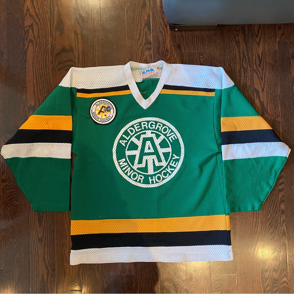 Alpha Boys Green AlderGrove Hockey Jersey XL